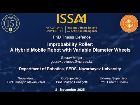 Gourav Moger Successfully Defended His PhD Dissertation in Robotics Engineering