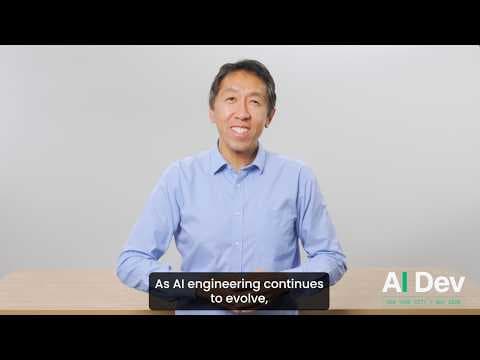 Join Andrew Ng at AI Dev NYC for two days of technical sessions and workshops.