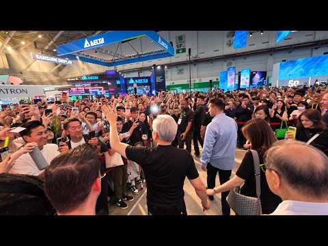 Jensen Huang reflects on huge crowds greeting him in Taiwan | Lex Fridman