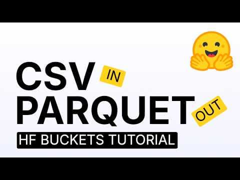 Автоматизируйте CSV в Parquet с помощью Hugging Face Buckets, Webhooks и Jobs