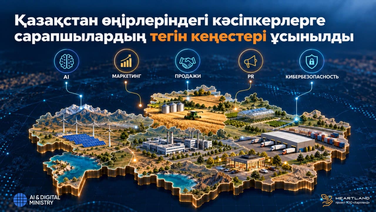 Казахстанские предприниматели могут получить бесплатную консультацию по вопросам искусственного интеллекта и цифровизации
