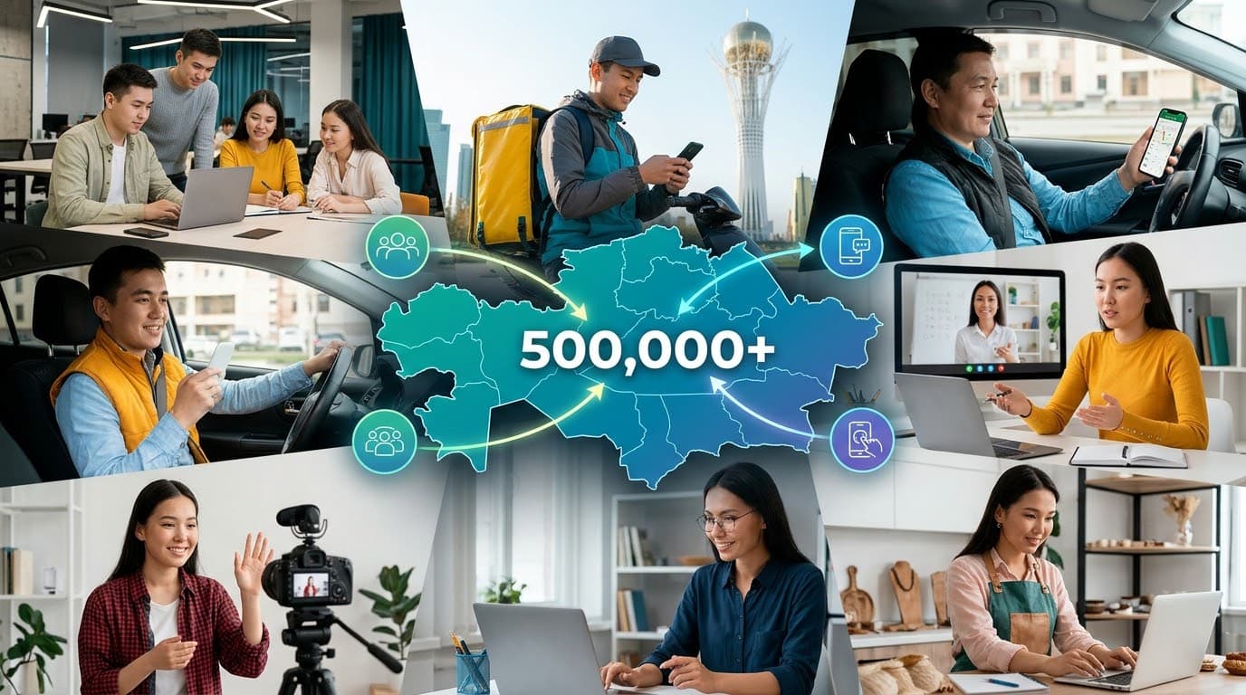 В Казахстане более 500 тысяч человек находят доход через цифровые платформы